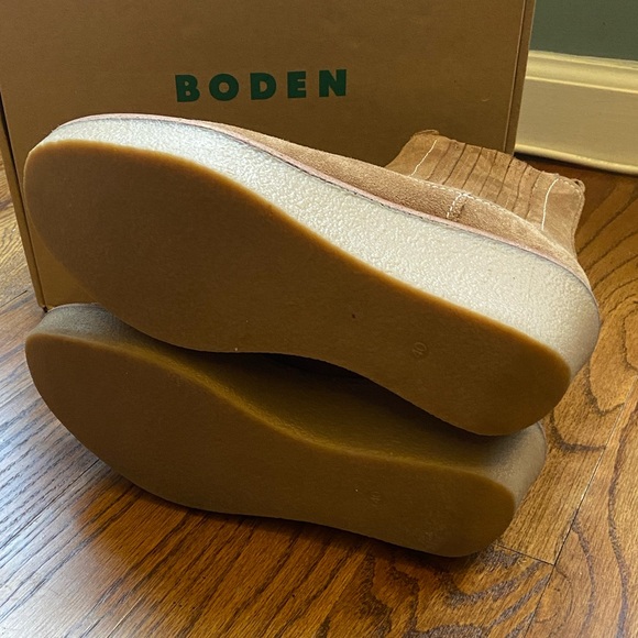 Boden Suede Wedge Ankle Boots in Tan - Picture 8 of 9